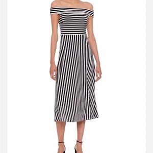 banana republic striped off the shoulder dress Off The Shoulder Dress